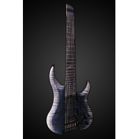 Legator G7FT Ghost Super Shred 7 String Multi-Scale Tremolo - Flame Maple Black